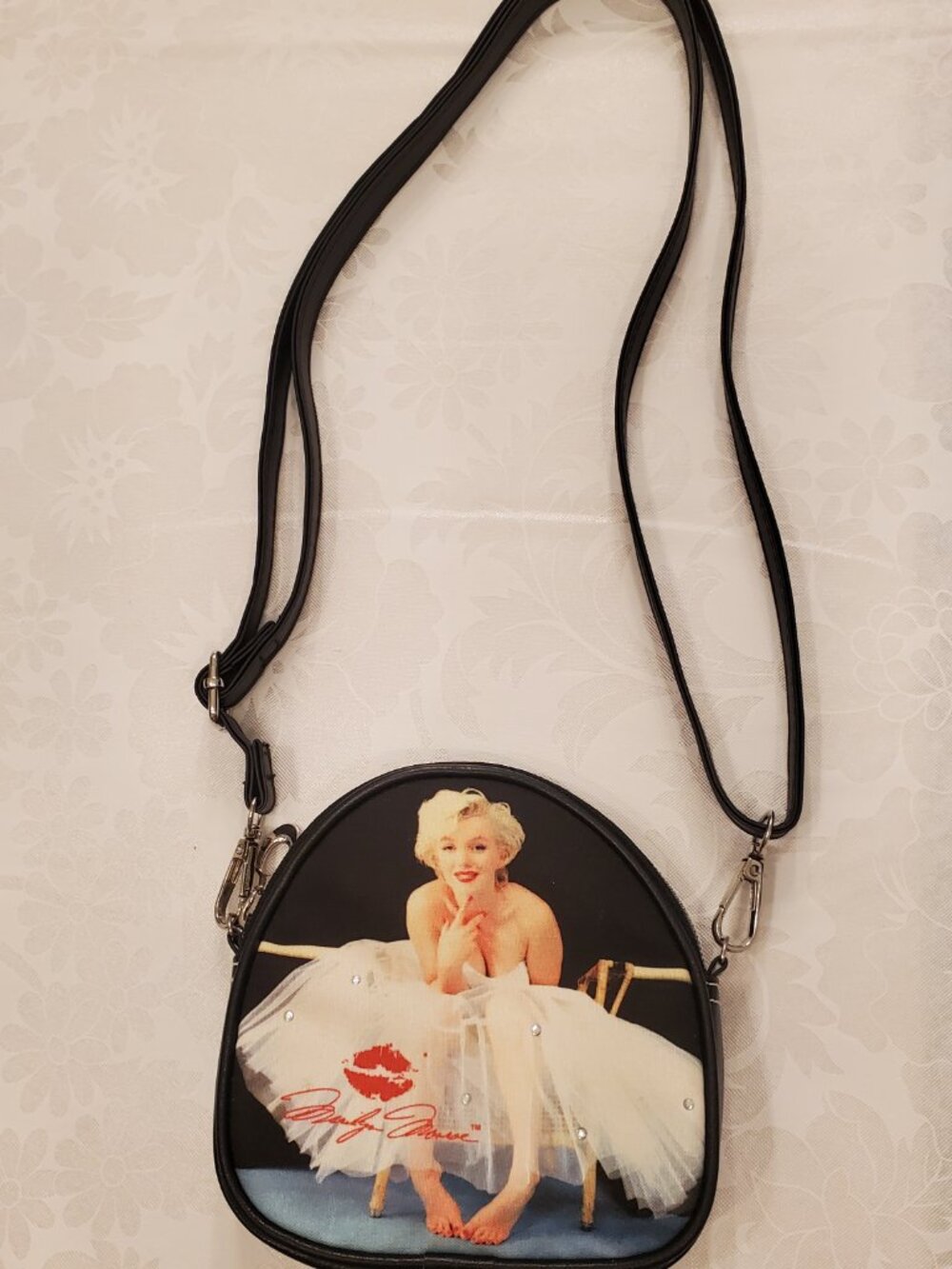 Marilyn Monroe Black Crossbody Satchel by Ashley W